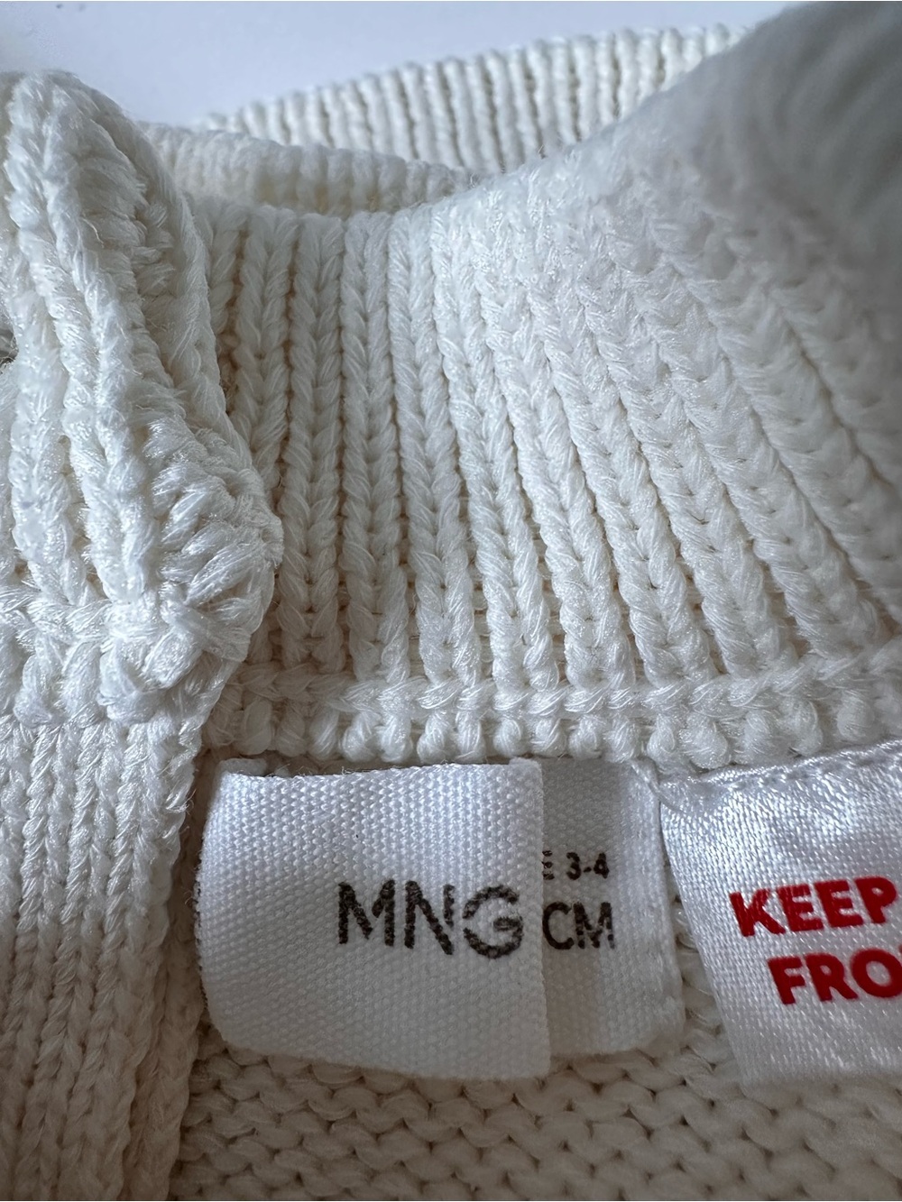 Mango Cream Rib-Knit Sweater - Picture 2 of 7